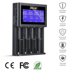 GOLISI - Chargeur 4 accus s4 smart chargeur lcd